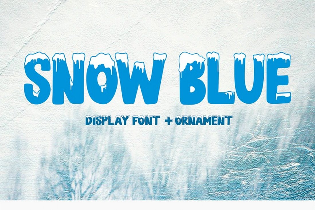 SNOW BLUE - Free Winter Font