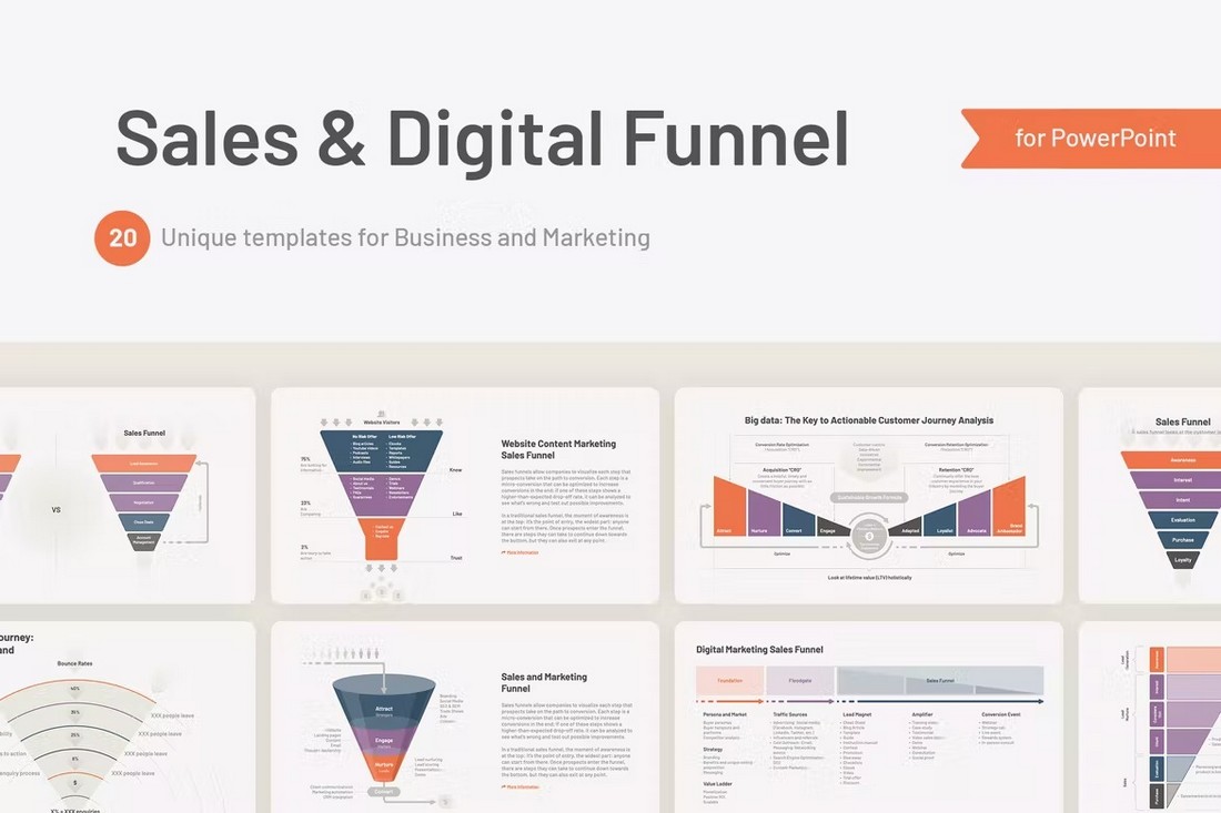 Sales and Digital Funnel PowerPoint Templates