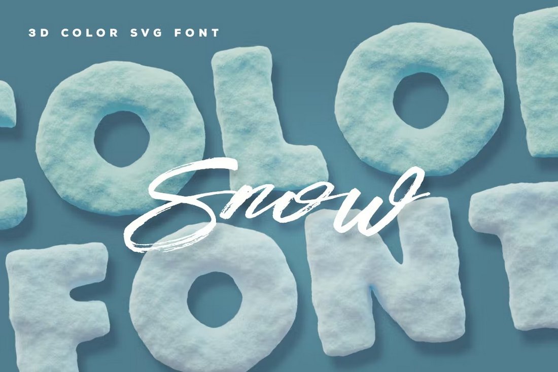 Snow - 3D Color SVG Font