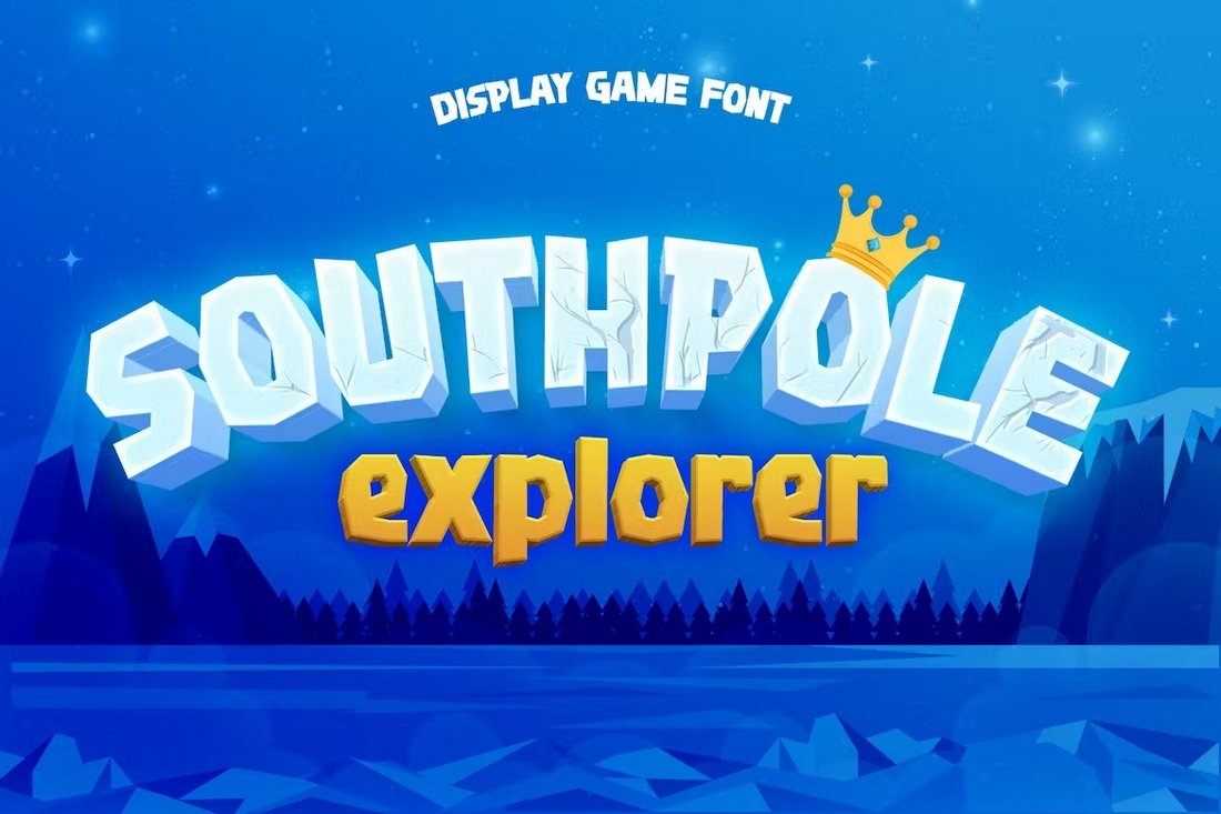Southpole Explorer - Gaming-Themed Ice Font