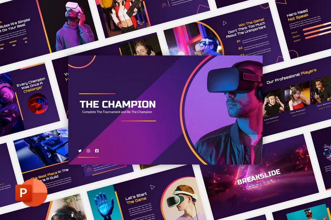 The Champion - Esport Gaming PowerPoint Template