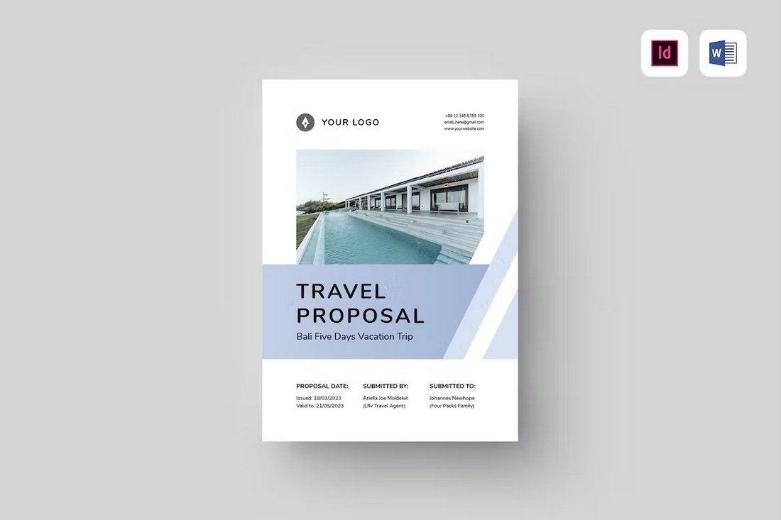 Travel Proposal Brochure MS Word & Indesign