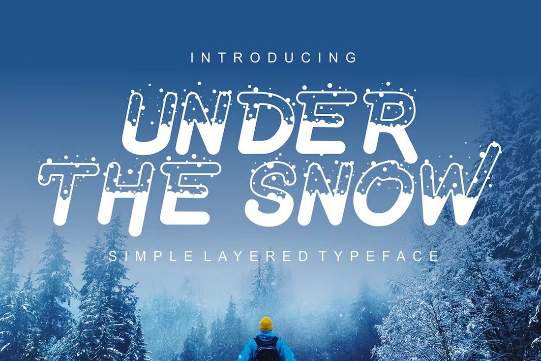 Under The Snow - Layered Winter Font