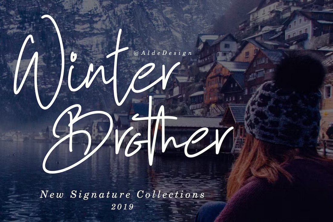 Winter Brother - Signature-Style Winter Font