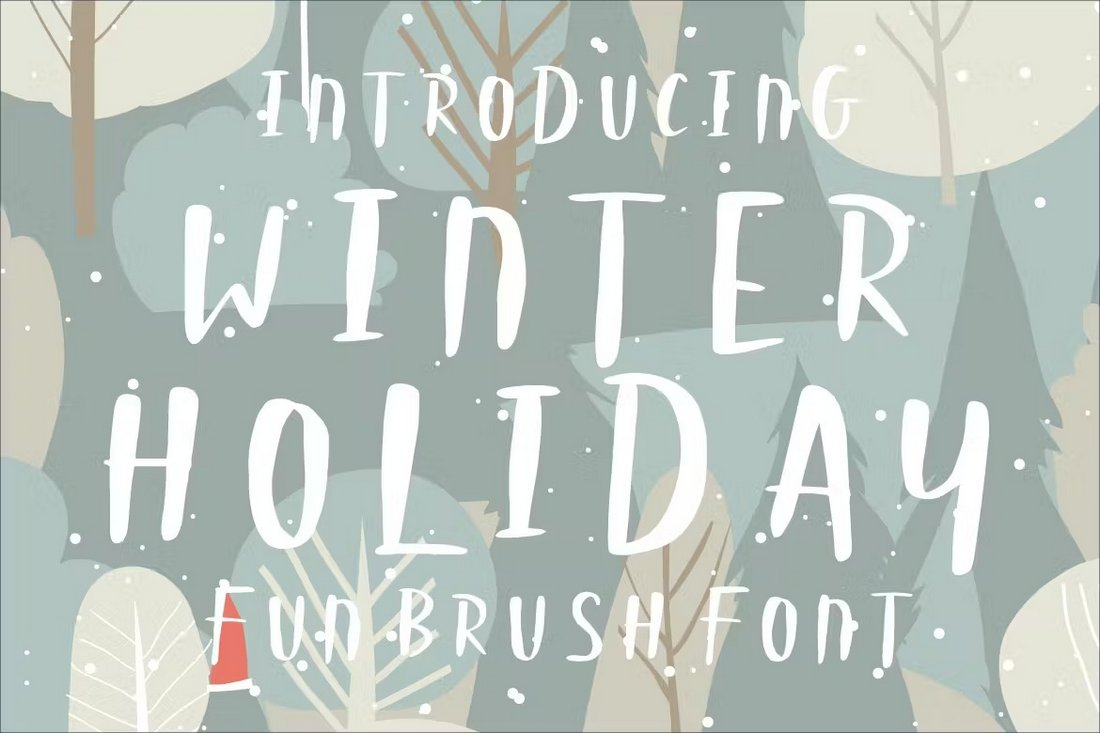 Winter Holiday - Fun Brush Font