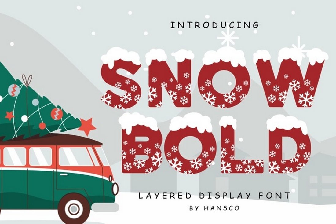 Winter-Themed Free Snow Font