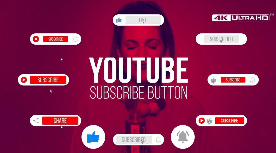 YouTube Subscribe Button Premiere Pro Templates
