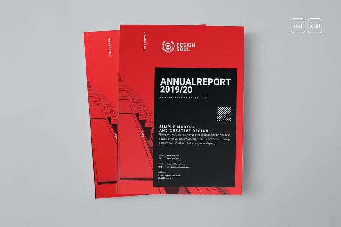 Annual Report Modern InDesign Template