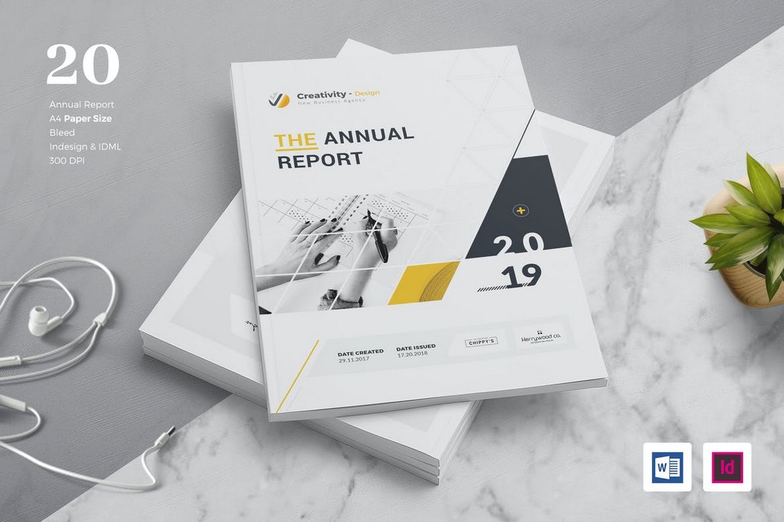 Annual Report Template for Word & INDD