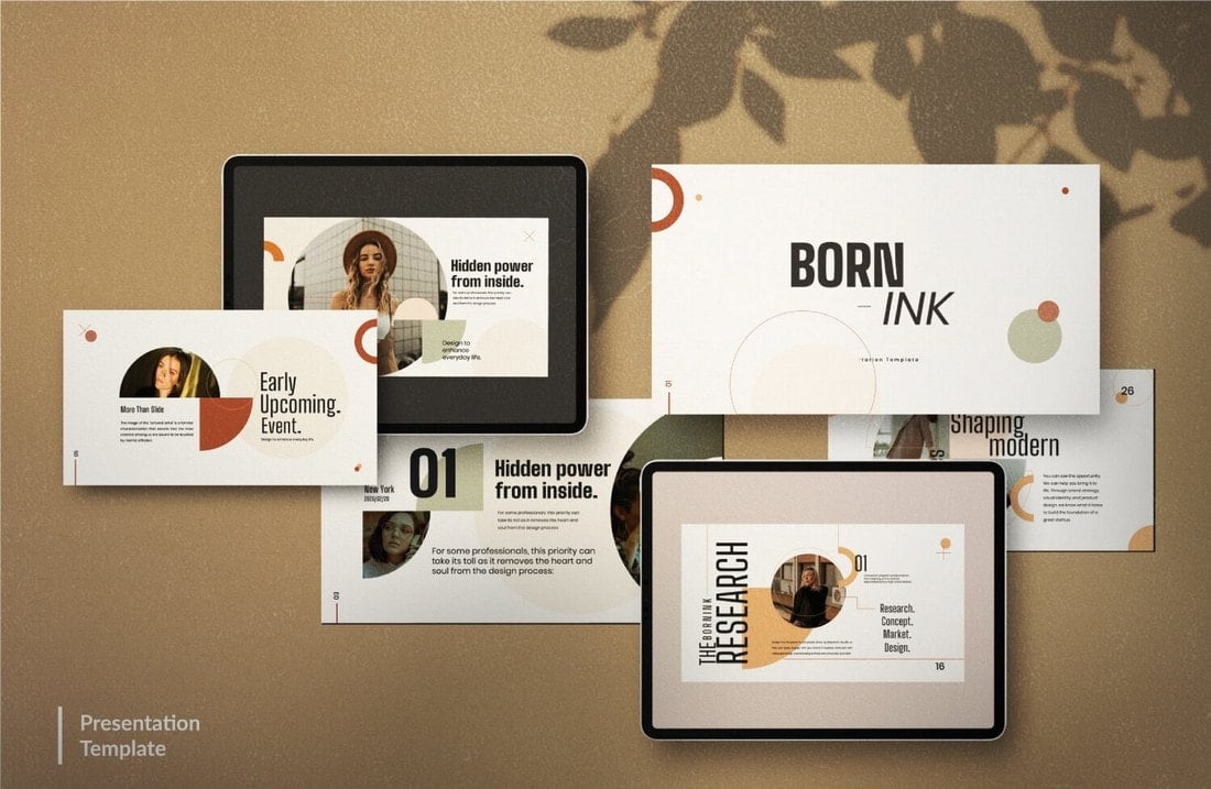 Born-Ink - Free Modern Event PowerPoint Template