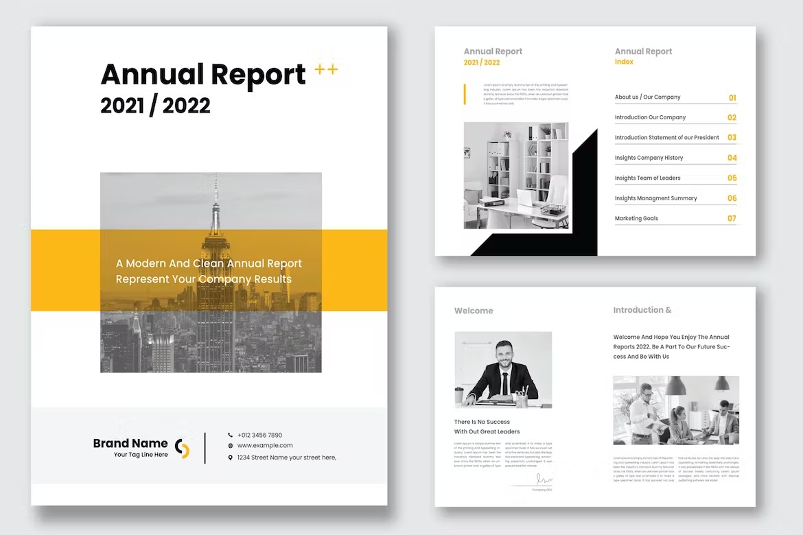 Creative Annual Report Template for InDesign
