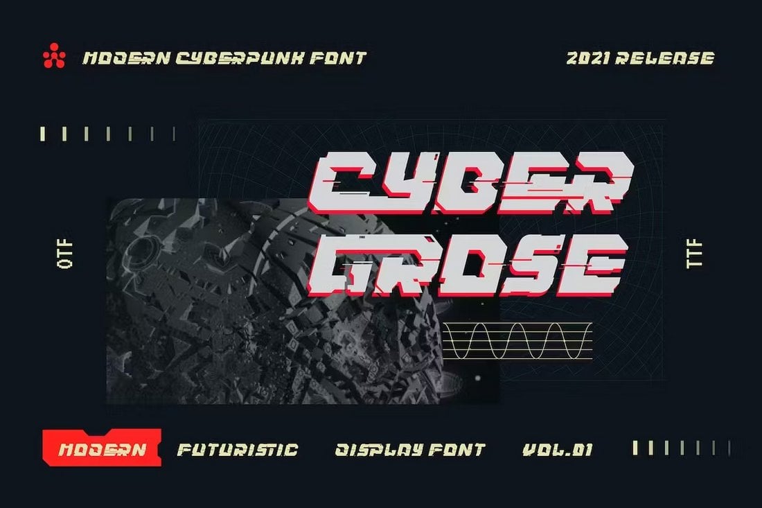 Cybergrose - Modern Glitching Font