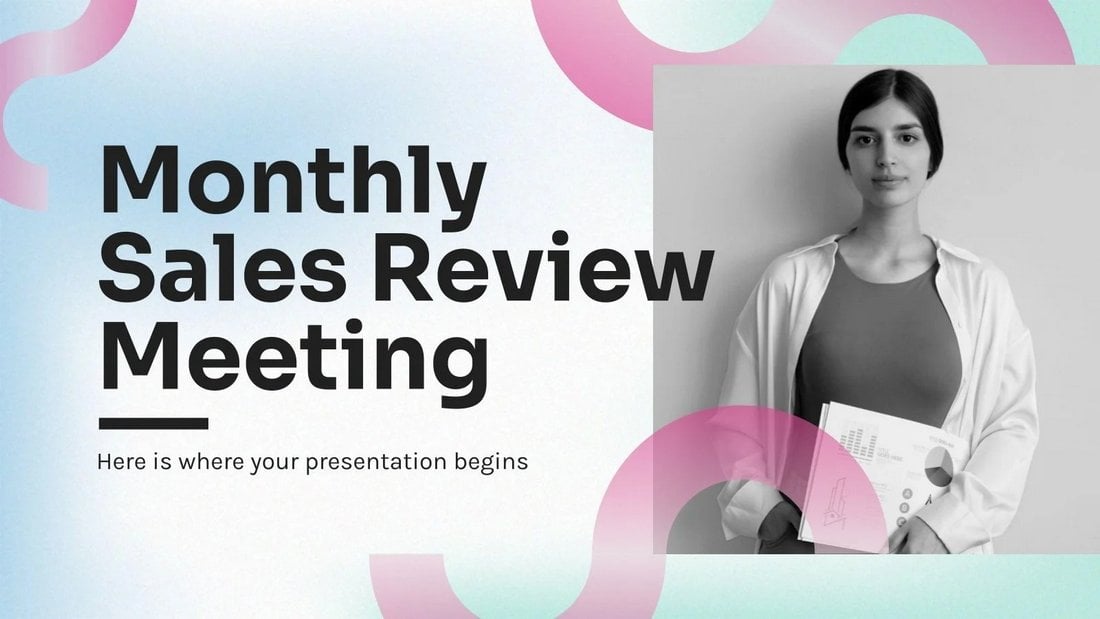Free Monthly Sales Meeting PowerPoint Template