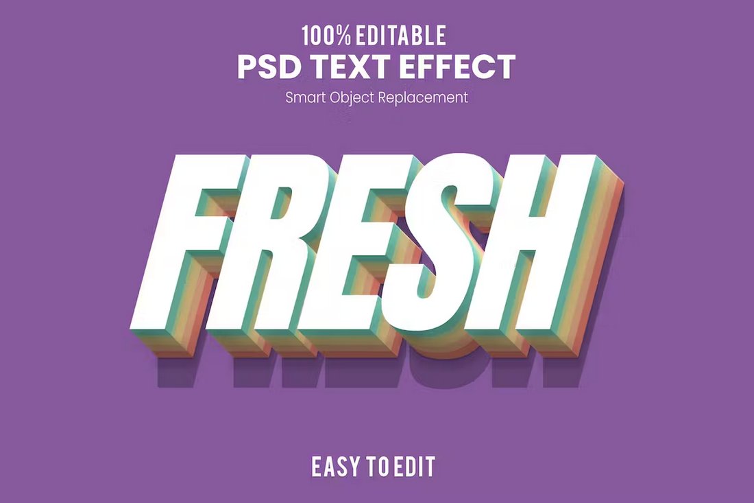 Fresh - 3D Text Effect for Photoshop