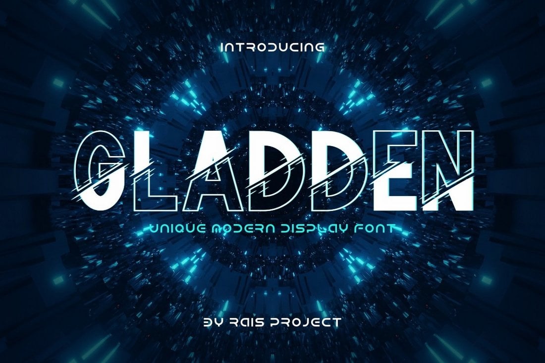 Gladden - Free Glitch Font