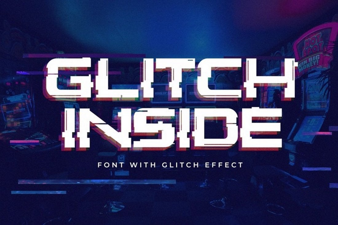 Glitch Inside - Free Distorted Font
