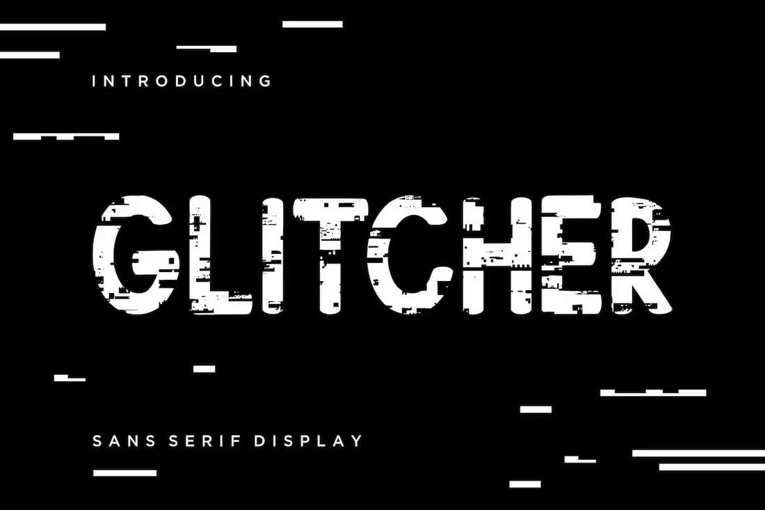 Glitcher - Distorted Text Font