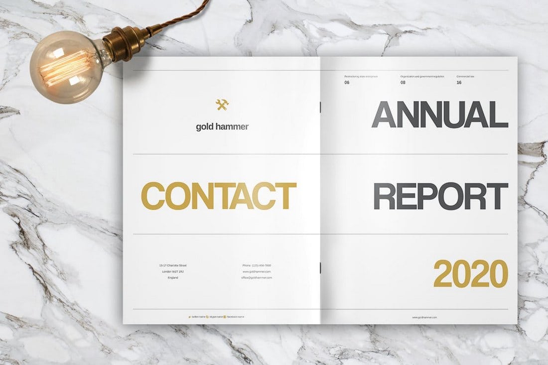 Gold Hammer Annual Report Template