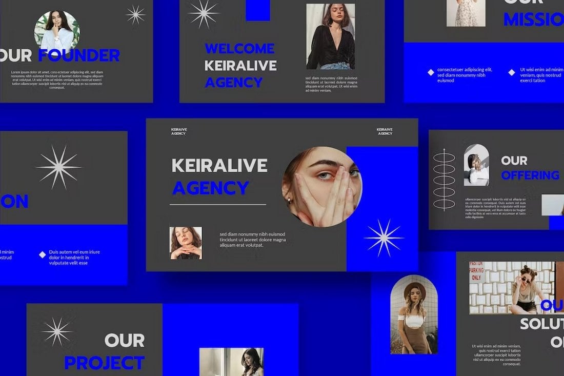 Keiralive - Dark Agency PowerPoint Template
