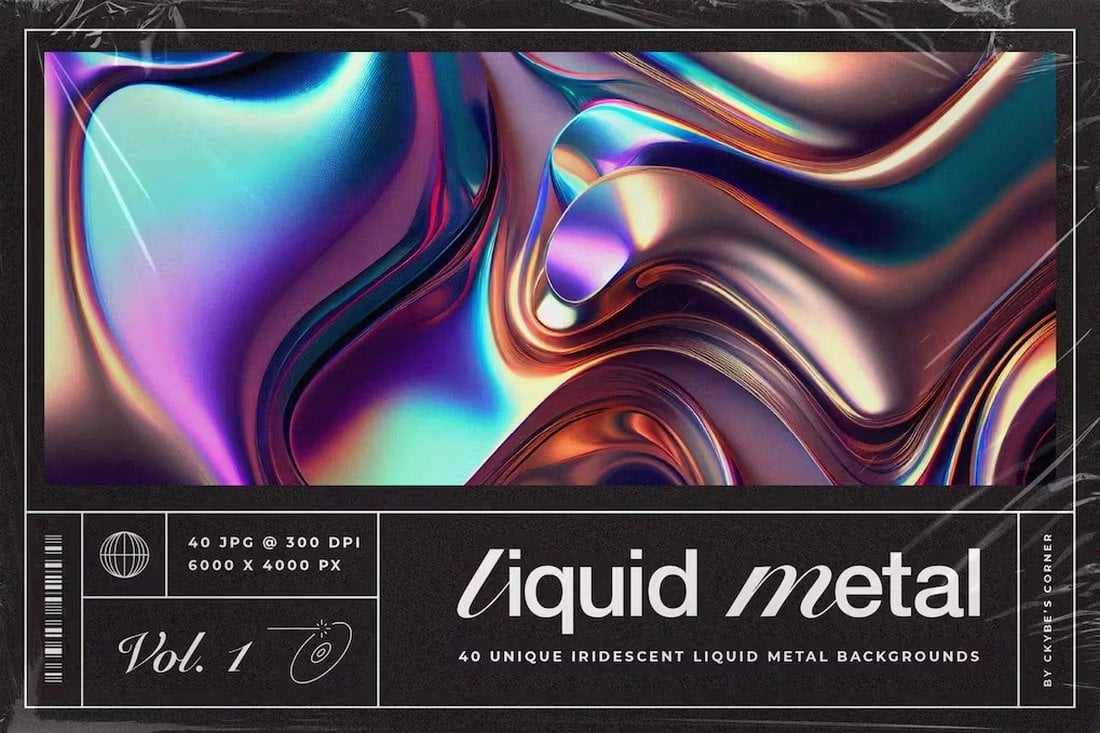 Liquid Metal - Iridescent Textures for Photoshop