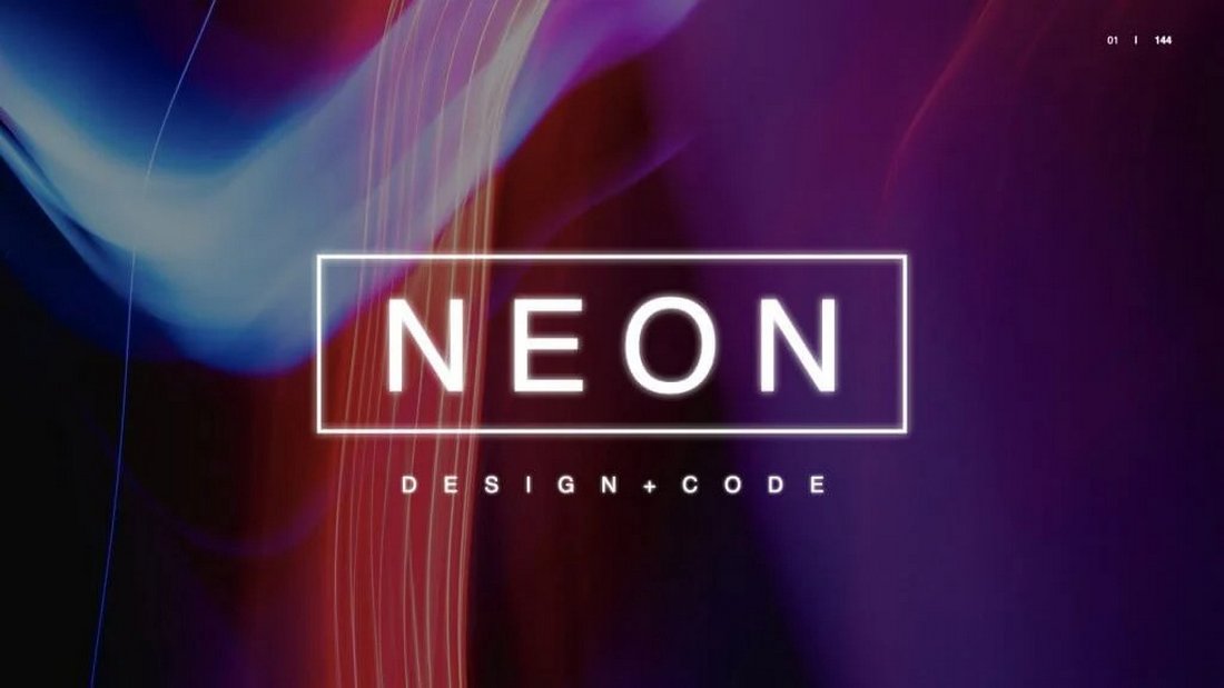 NEON - Free Cool Keynote Template