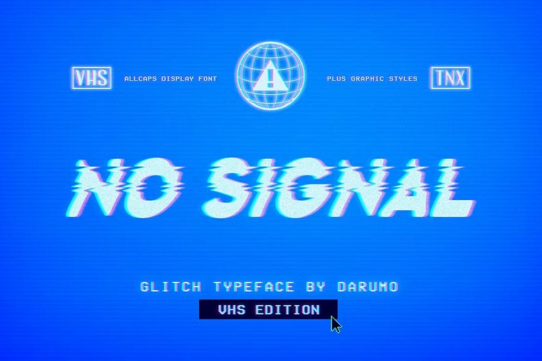 No Signal - Glitch Text Font