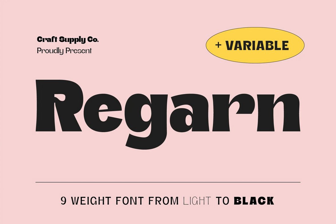 Regarn - Free Variable Display Font
