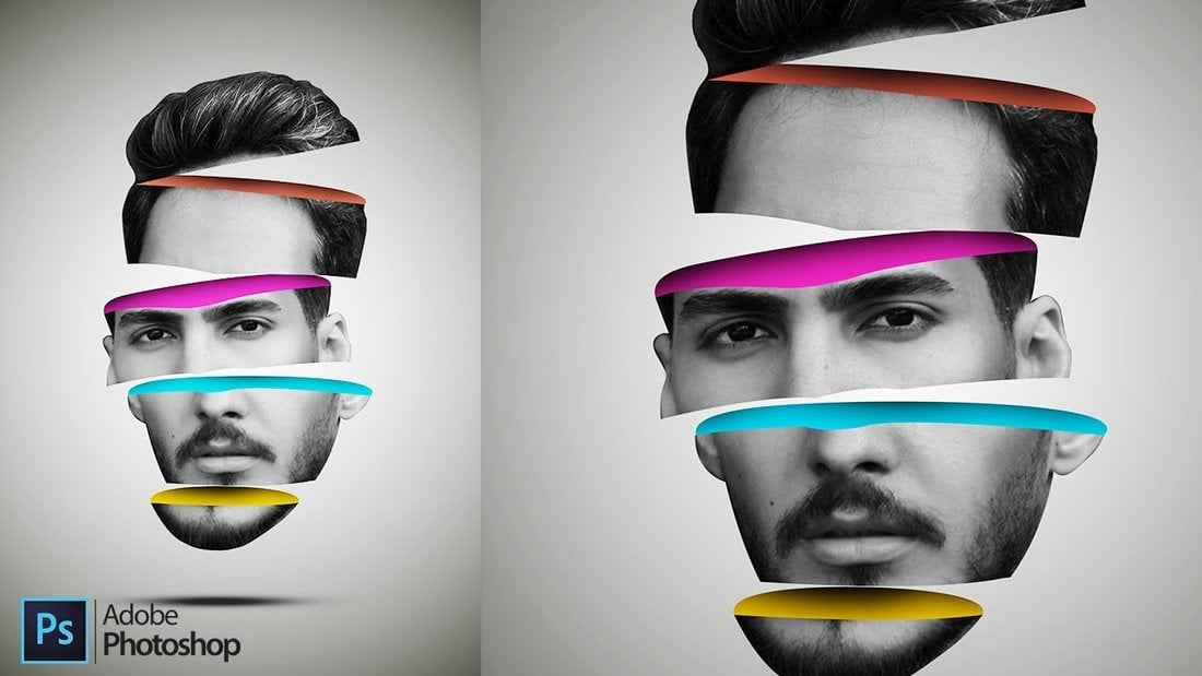 Sliced Face Photoshop Effect Tutorial