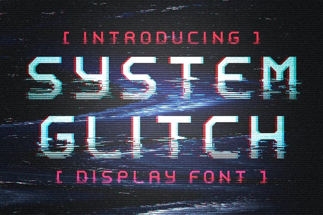 System Glitch - Distorted Text Font
