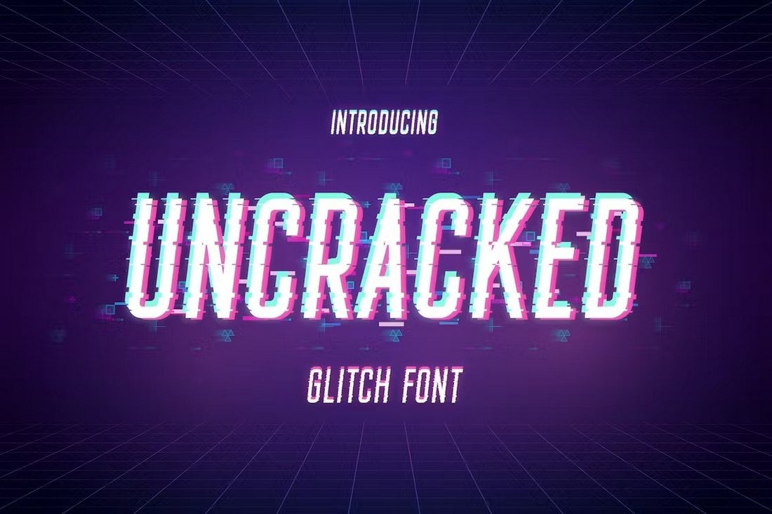 Uncracked - Cool Glitch Font