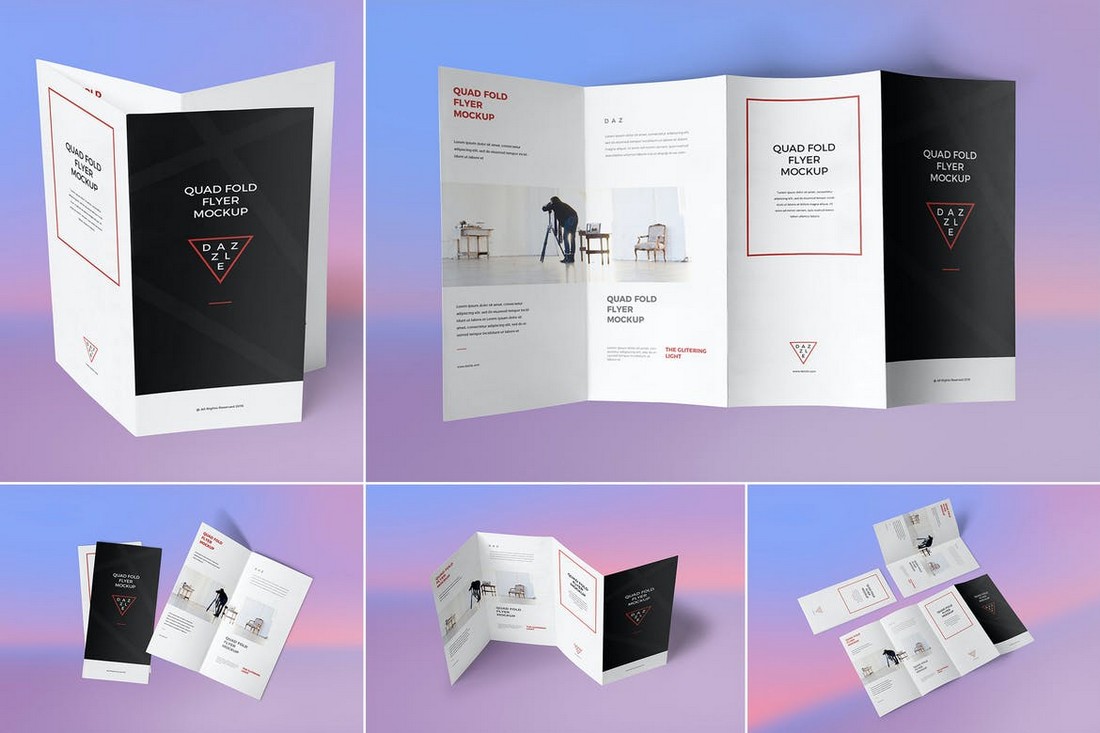 4-Fold Brochure Mockup Template