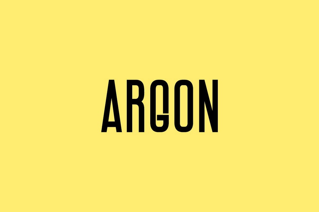 ARGON - Unique Narrow Display Font