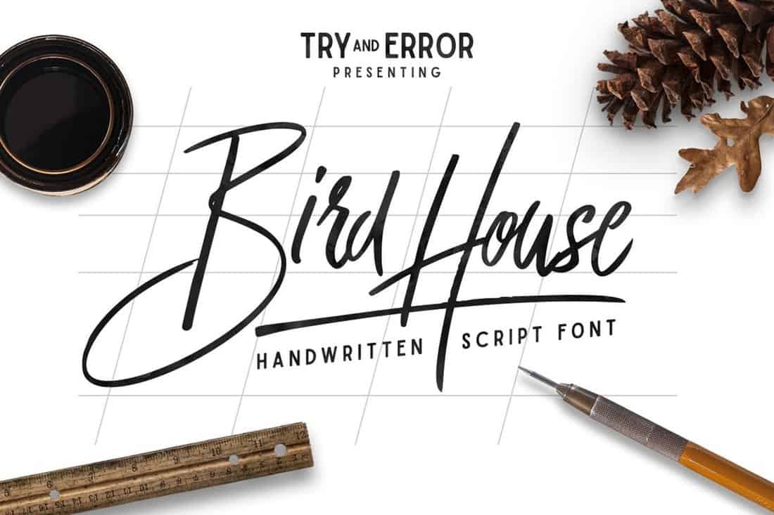 Bird House - Modern Wedding Font