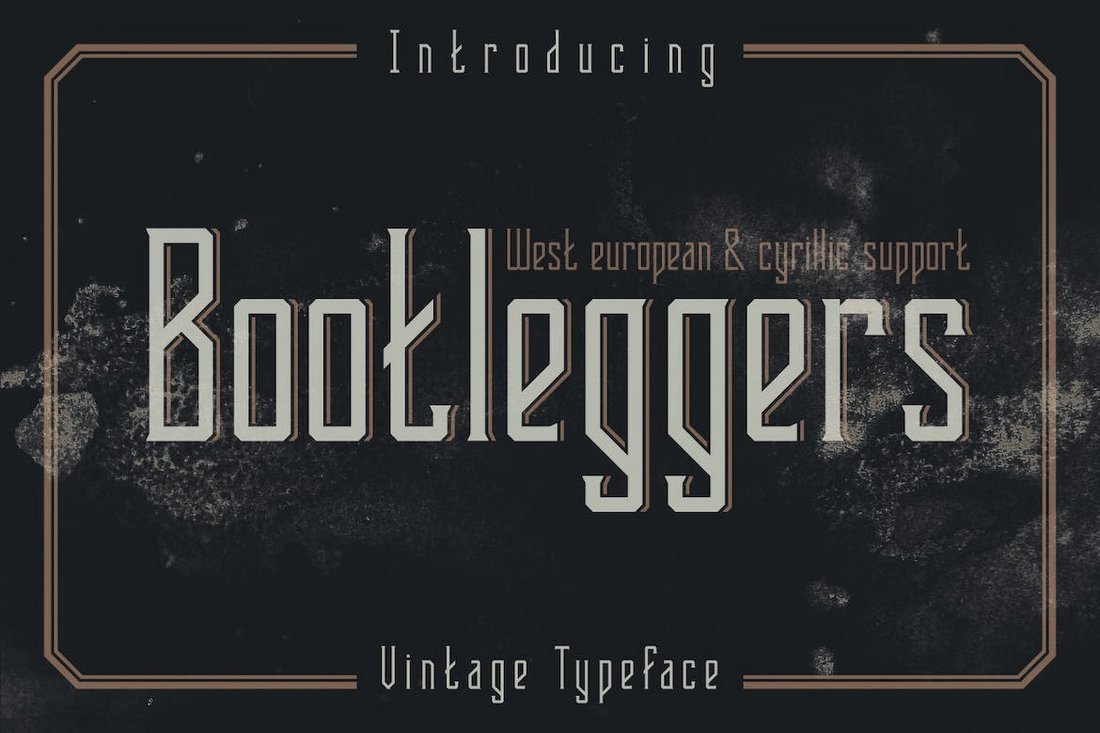 Bootleggers - Russian Cyrillic Font