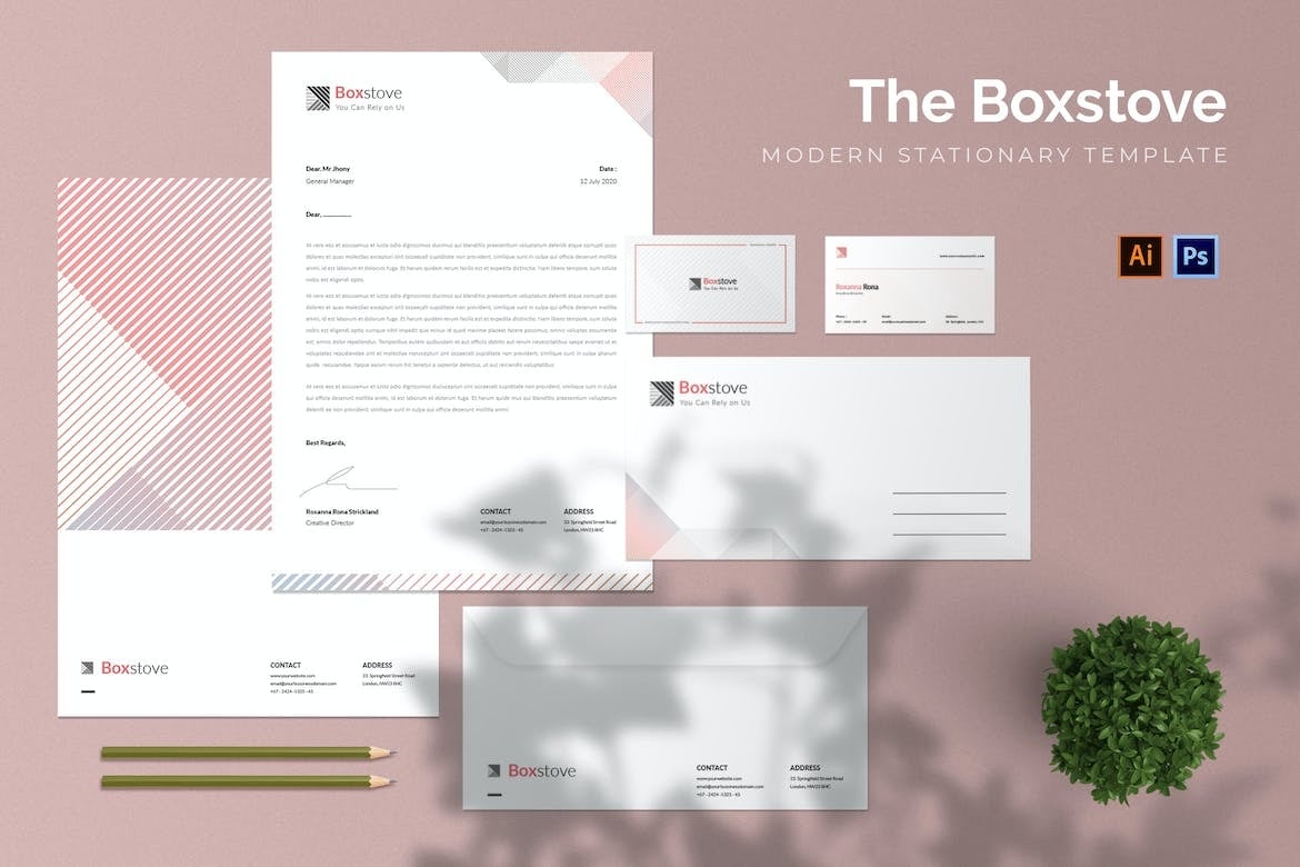 Boxstove Company Business Stationary Designs