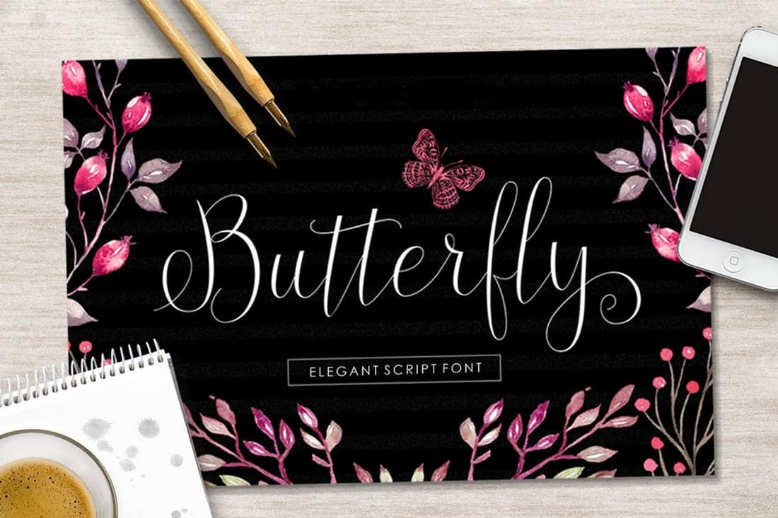 Butterfly - Elegant Script Font