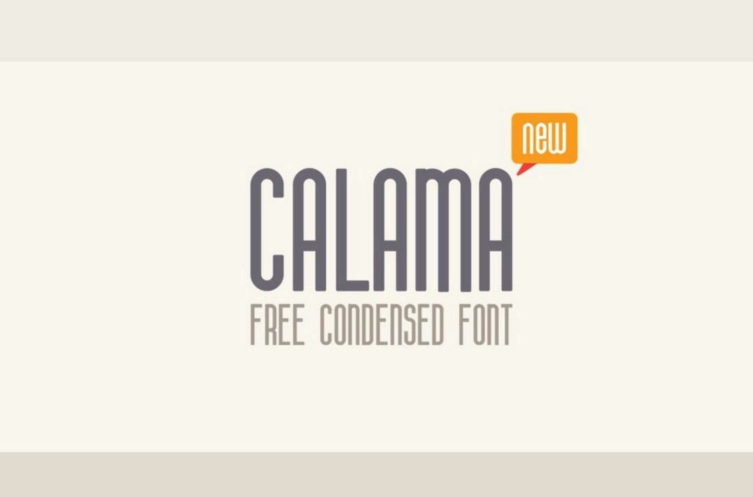 Calama - Free Clean Condensed Font
