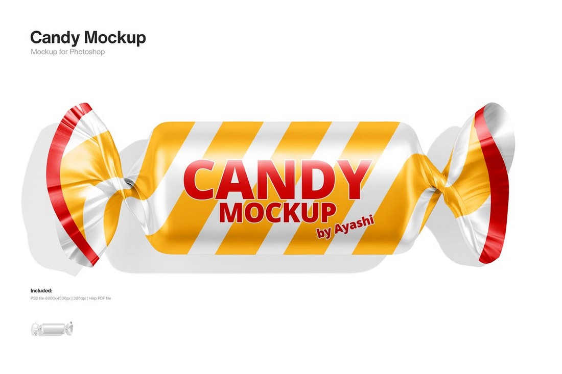Candy Wrap Mockup Template