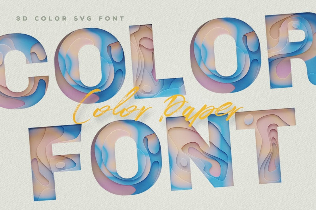 Color Paper - Beautiful Color Fonts