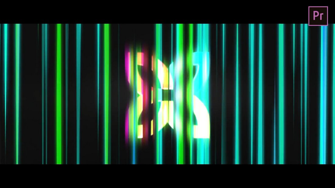 Colorful Lines Logo Reveal Premiere Pro Template