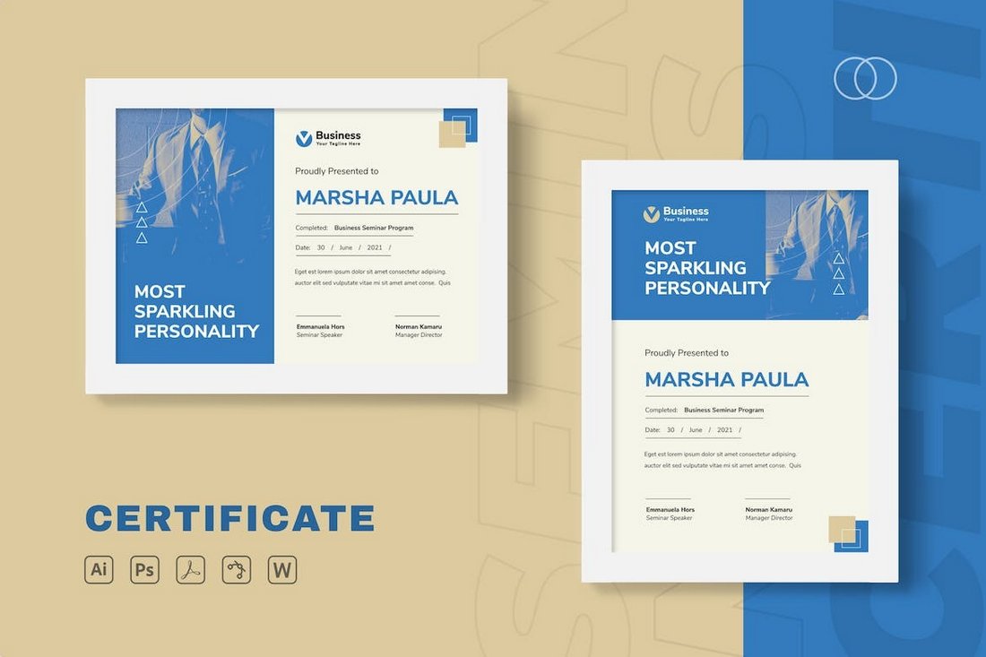 Creative Certificate Template for Word