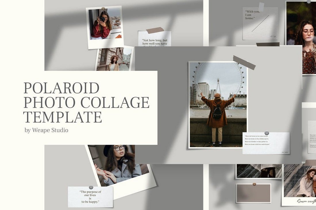 Creative Polaroid Photo Collage Template