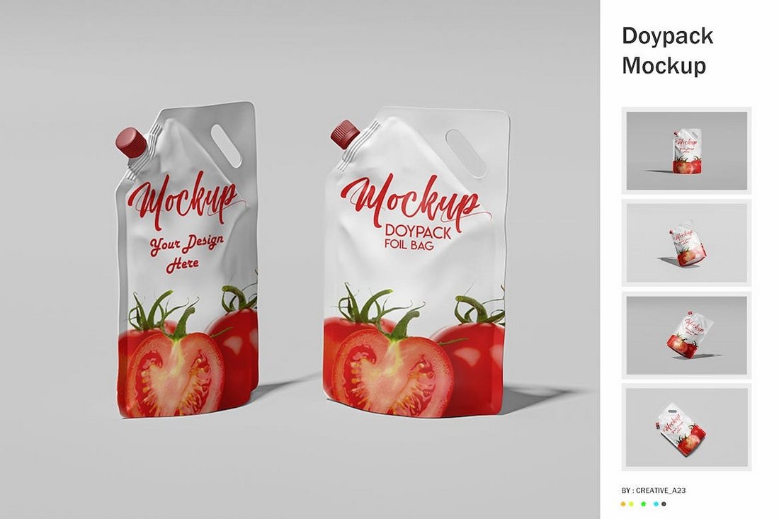 Doypack Pouch Packaging Mockup