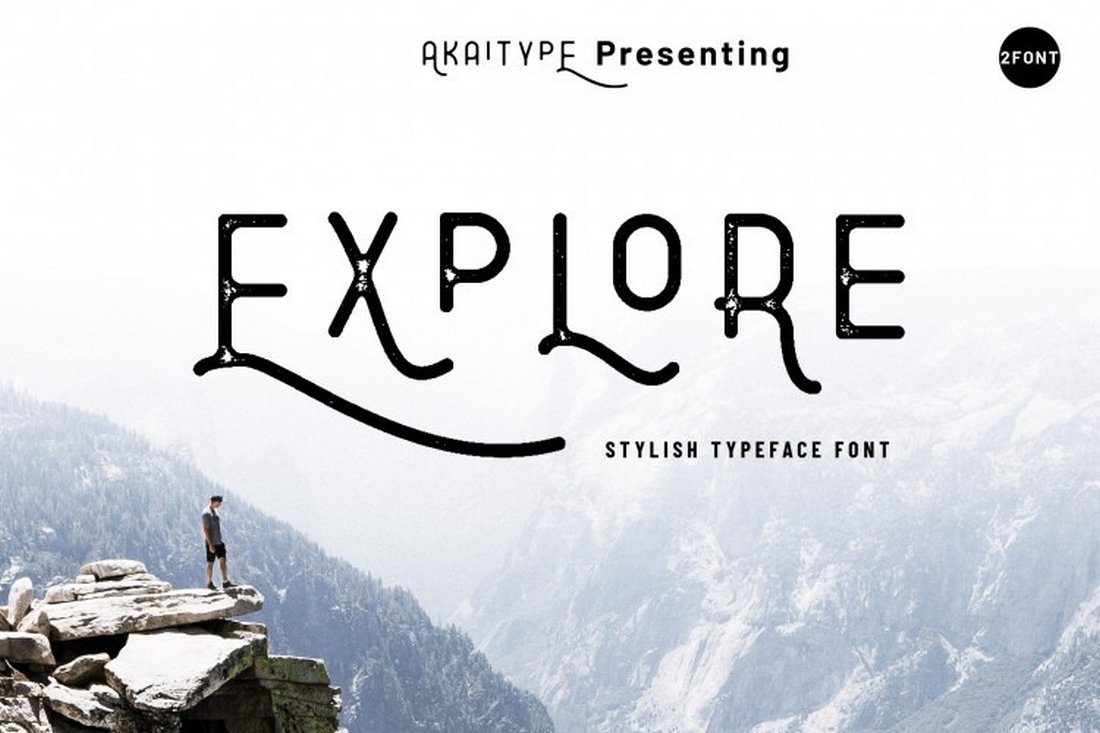 Explore - Free Stylish Distressed Font