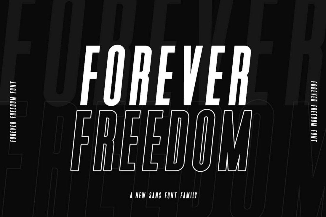 Forever Freedom - Narrow Font Family