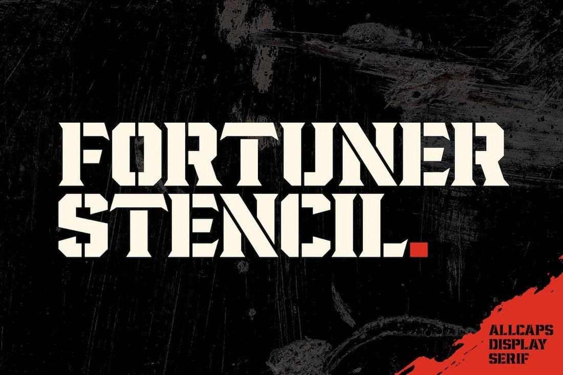 Fortuner - Stencil Army Font