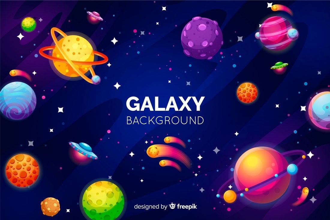 Free Colorful Space Galaxy Background