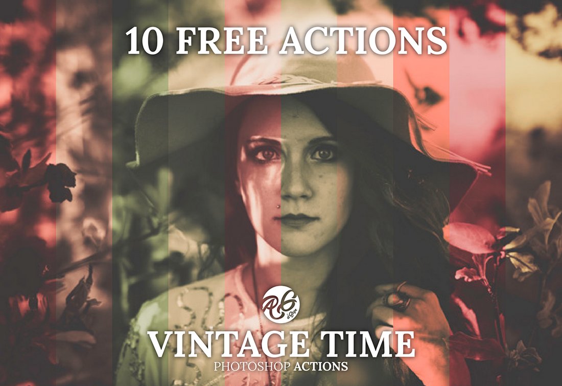 Free Vintage Time Photoshop Actions