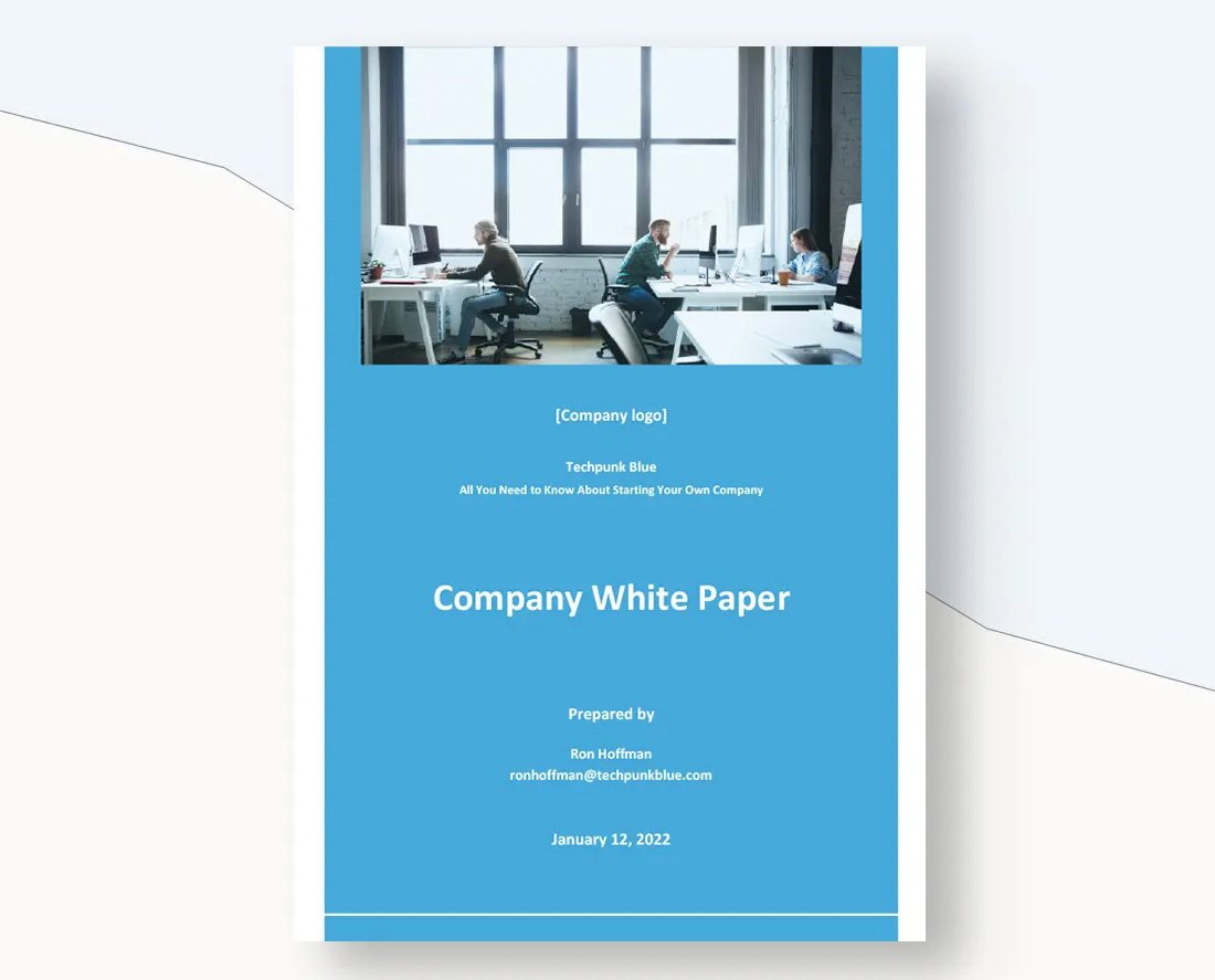 Free White Paper Word Template