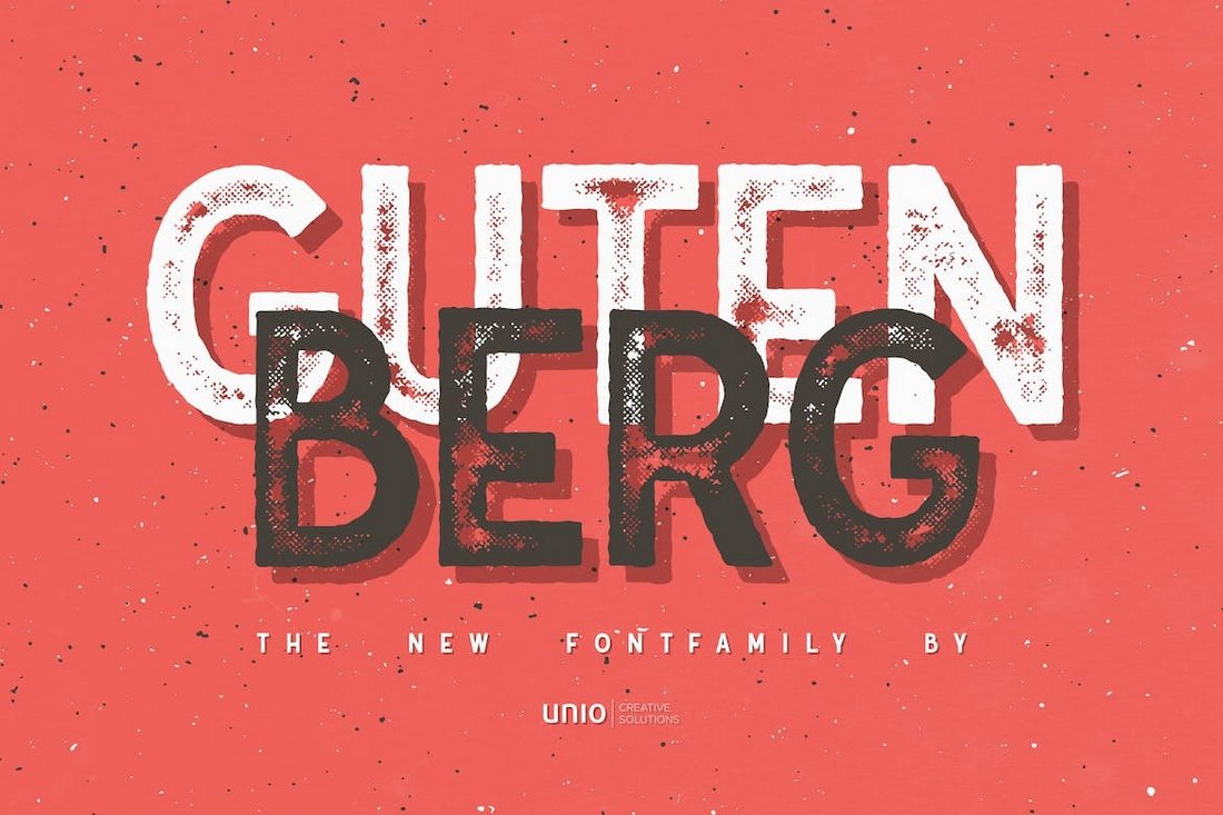 Gutenberg - Distressed Font Family